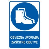 Obvezna uporaba zaščitne obutve