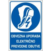 Obvezna uporaba električno prevodne obutve