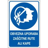 Obvezna uporaba zaščitne rute ali kape