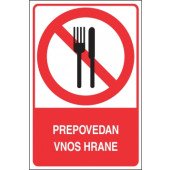 Prepovedan vnos hrane