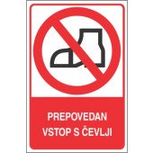 Prepovedan vstop s čevlji