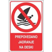 Prepovedano jadranje na deski