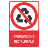Prepovedano recikliranje