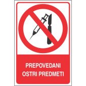 Prepovedani ostri predmeti