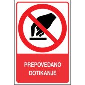 Prepovedano dotikanje