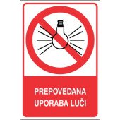 Prepovedana uporaba luči