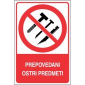 Prepovedani ostri predmeti