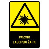 Pozor! Laserski žarki