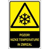 Pozor! Nizke temperature in zmrzal