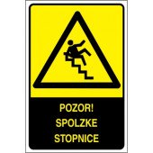 Pozor! Spolzke stopnice