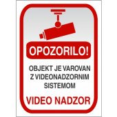 Varovano z video nadzorom