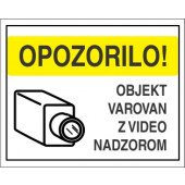 Varovano z video nadzorom