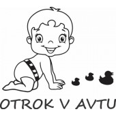 Nalepka Otrok v avtu T0004