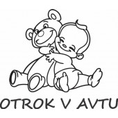 Nalepka Otrok v avtu T0008