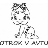 Nalepka Otrok v avtu T0031