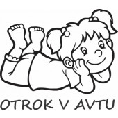 Nalepka Otrok v avtu T0043