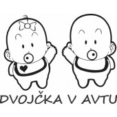 Nalepka Dvojčka v avtu T0059