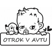 Nalepka Otrok v avtu T0136