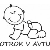 Nalepka Otrok v avtu T0139