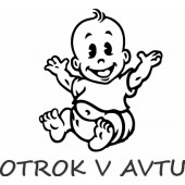 Nalepka Otrok v avtu T0167