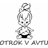 Nalepka Otrok v avtu T0174