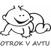 Nalepka Otrok v avtu T0002