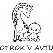 Nalepka Otrok v avtu T0016