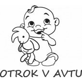 Nalepka Otrok v avtu T0027