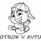 Nalepka Otrok v avtu T0038