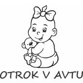 Nalepka Otrok v avtu T0047