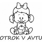 Nalepka Otrok v avtu T0050