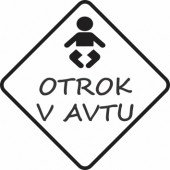 Nalepka Otrok v avtu T0095