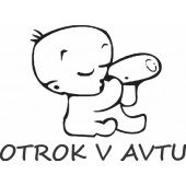 Nalepka Otrok v avtu T0109