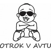 Nalepka Otrok v avtu T0149