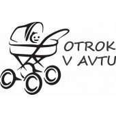 Nalepka Otrok v avtu T0158