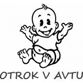 Nalepka Otrok v avtu T0167