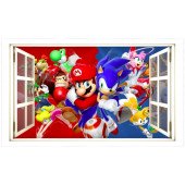 Stenska nalepka "Okno" Mario & Sonic U1047