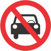 Znak Prepovedano za avtomobile