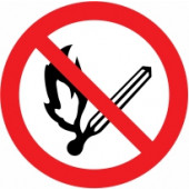 Znak Prepovedana uporaba odprtega ognja
