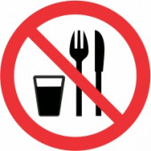 Znak Prepovedan vnos hrane in pijače