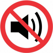 Znak Prepovedana uporaba zvočnih naprav