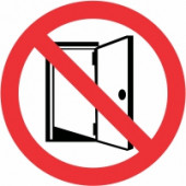 Znak Prepovedano puščanje odprtih vrat