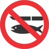 Znak Prepovedano pripravljanje rib