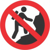 Znak Prepovedano plezanje po skalah