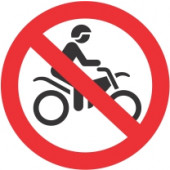 Znak Prepovedana vožnja z motorjem