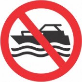 Znak Prepovedano za motorna plovila