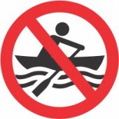 Znak Prepovedano veslanje