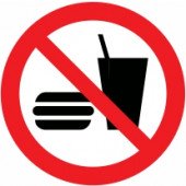 Znak Prepovedan vnos hrane in pijače
