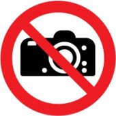 Znak Prepovedano fotografiranje na tem območju