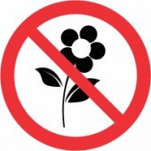 Znak Prepovedano dotikanje rastlin